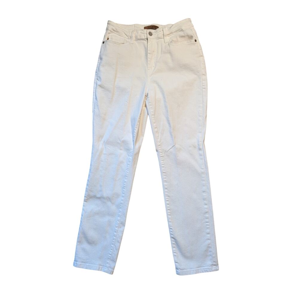 Judy Blue Women's High Rise Straight Fit White Denim Jeans Size 9/29